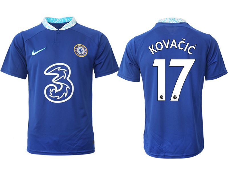 Men 2022-2023 Club Chelsea FC home aaa version blue #17 Soccer Jersey